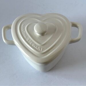 Martha Stewart Heart Cocottes Stoneware — Cream